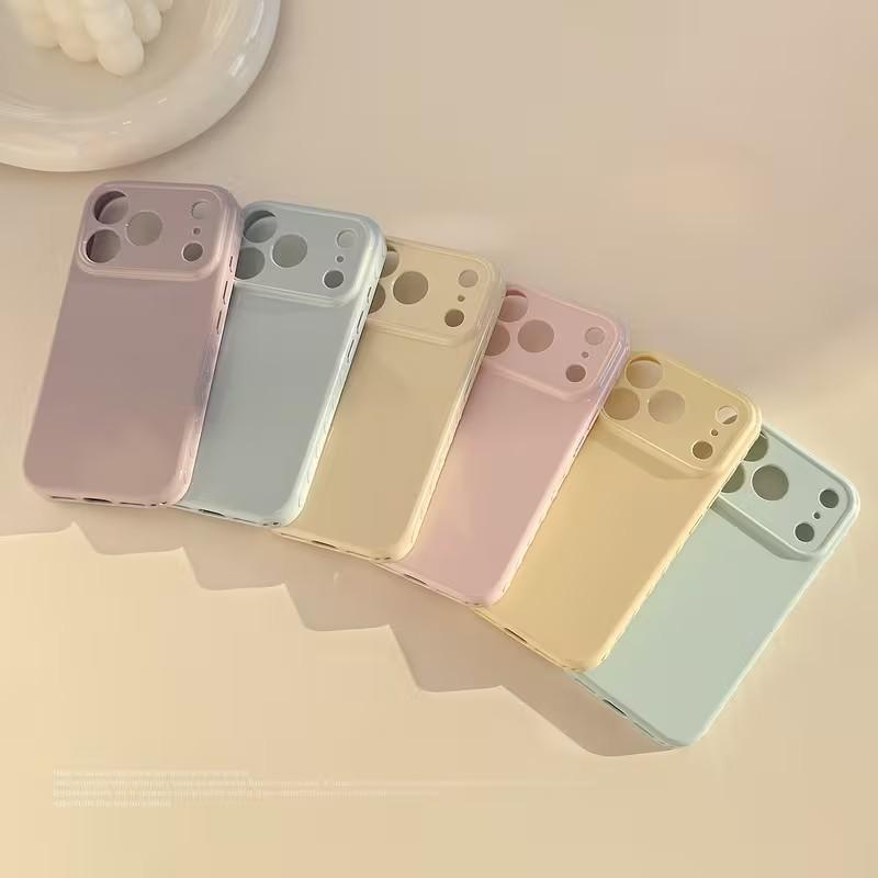 Candy Color Silicone Case For iPhone 17 ProMax 16 13 12 15 14 Pro Side Love Phone Cases For iPhone 16 13 17 11 14 15 Plus Cover