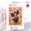 Pink warthog Pattern  3pcs 100% Round Full Drill 5D DIY Diamond Painting Embroidery Cross Stitch Rhinestone Décor