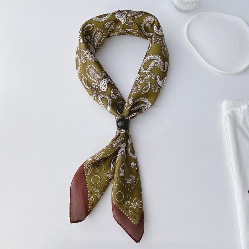 

Шелковый квадратный шарф с принтом пейсли для женщин, роскошный дизайн 70*70 см, мягкая атласная повязка на голову, шейный платок для офиса, хиджаб, повязка на голову, фуляр, подарок One Size