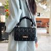 Pu Crossbody Bag For Women Small Square Design With Stitching For Daily Casual Use