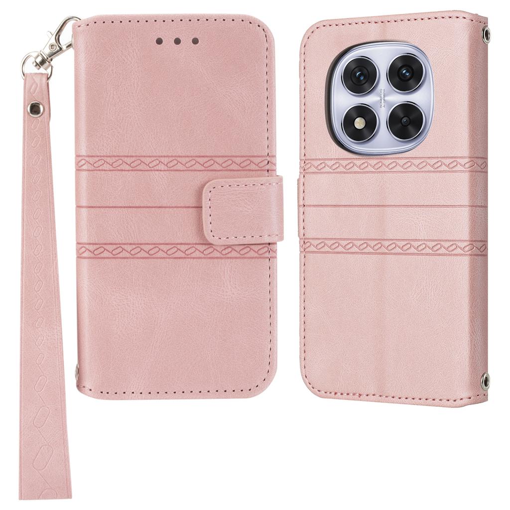 For Xiaomi Redmi Note 14 Pro 4G Case Wallet Skin-Touch Leather Imprinted Phone Cover