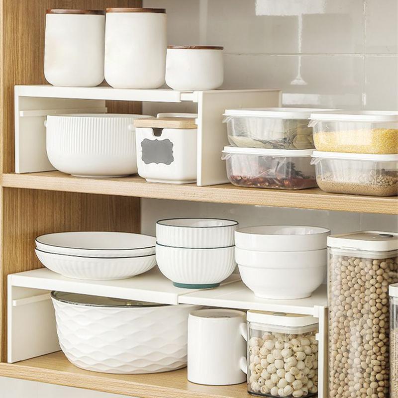 Kitchen Adjustable Layered Shelves Increased Space Stackable Expandable For Storage Cabinet Sinks Shoe Cabinets Wardrobes RVs