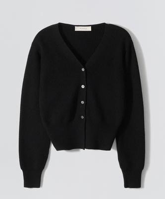Ezio Women W Corsel Crop Cardigan_Black