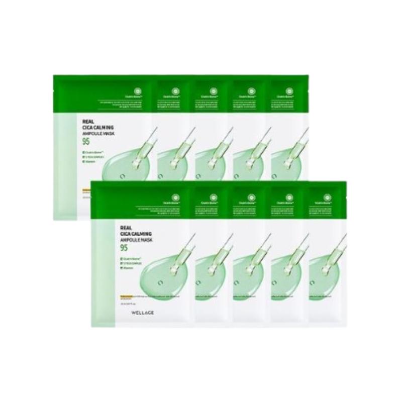 

Wellage Real Cica Calming Ampoule Mask 10 Sheets
