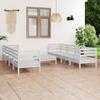 Day and Night - Day and Night Garden Furniture Set 9 Pieces Solid White Pine Wood