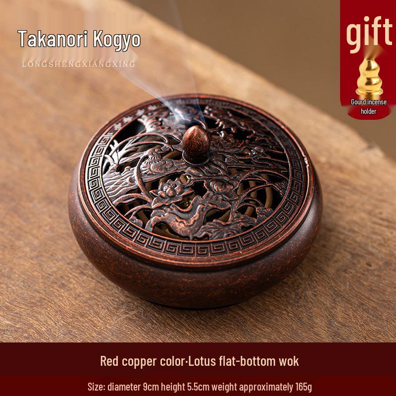 Antique Bronze Incense Burner for Indoor Use - Three-Legged Chinese Zen Aloeswood & Sandalwood Burner for Tea Ceremony & Aromatherapy.