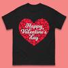 Happy Valentine's Day Hearts Mens T-Shirt Womens Tops Tees