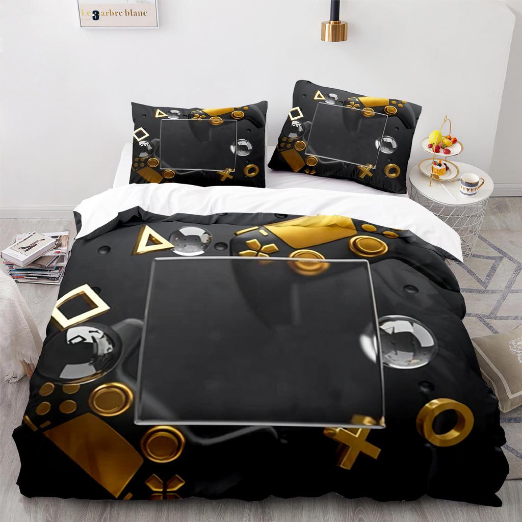 Digital Printing Three-Piece Gamepad Quilt Cover Size Quilt Cover 3D