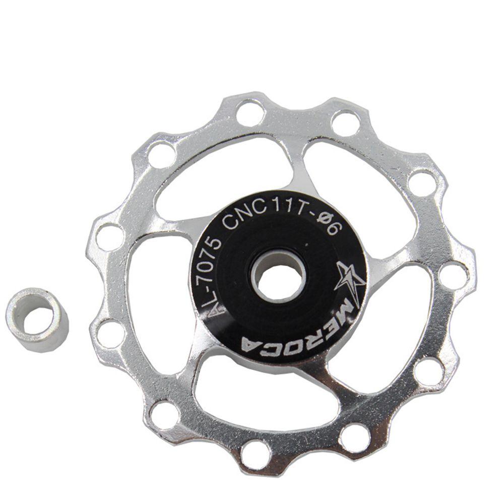 

11T 13T Mountain Road Bike Sealed Bearing Guide Wheel Pulley Bearings Part Cycling Accessory Silver-11T
