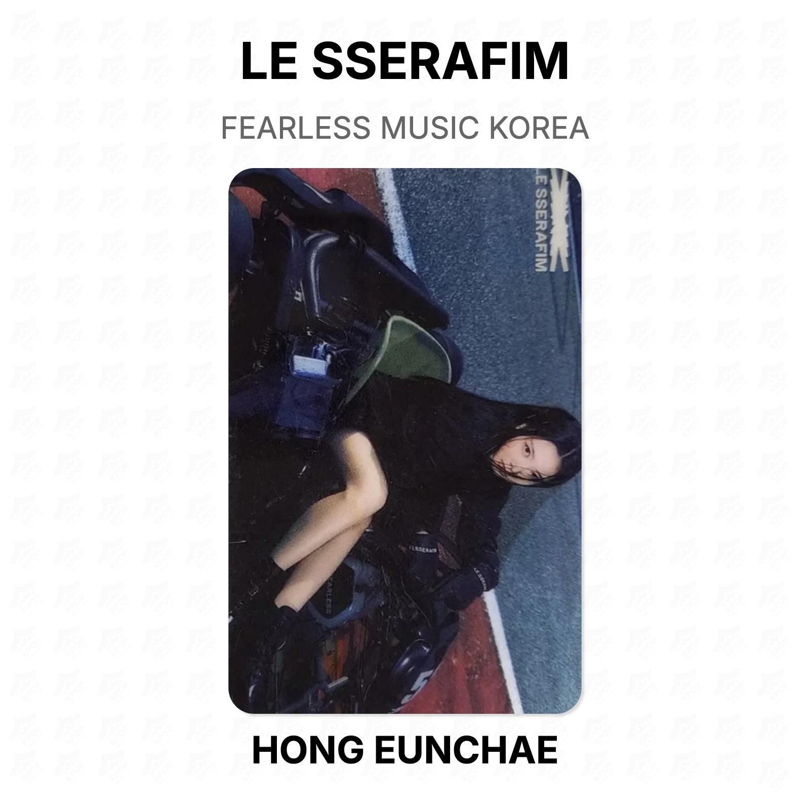 LE SSERAFIM FEARLESS MUSIC KOREA Official Photocard HONG EUNCHAE