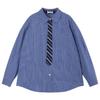 Mucmukn Kids' Blue Plaid Tie-Layered Shirt