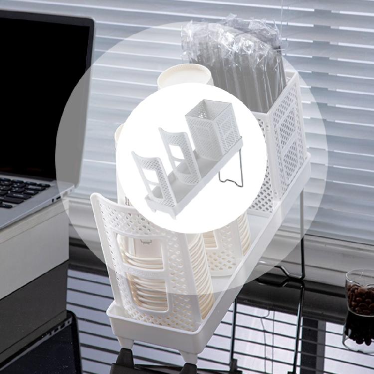 Practical Detachable Coffee Corner Organizer For Pods Cups And Drinking Straws Drinkware Display Stand