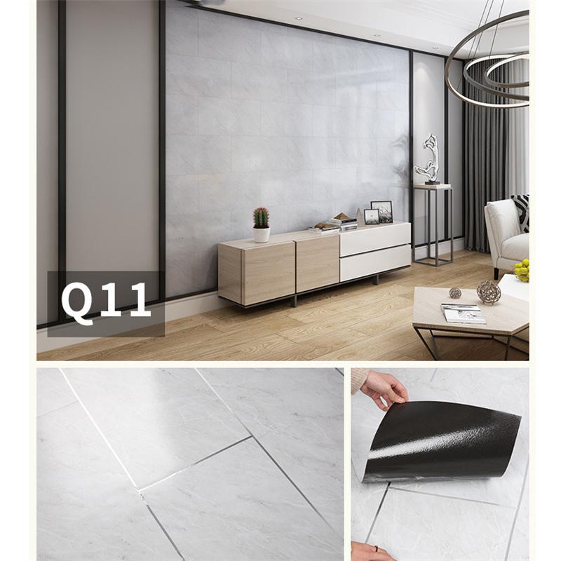 10/20PCS 3D PVC 60*30CM Imitation Marble Self-adhesive Wall Stickers Floor Sticker Waterproof Bathroom Kitchen Home Decor