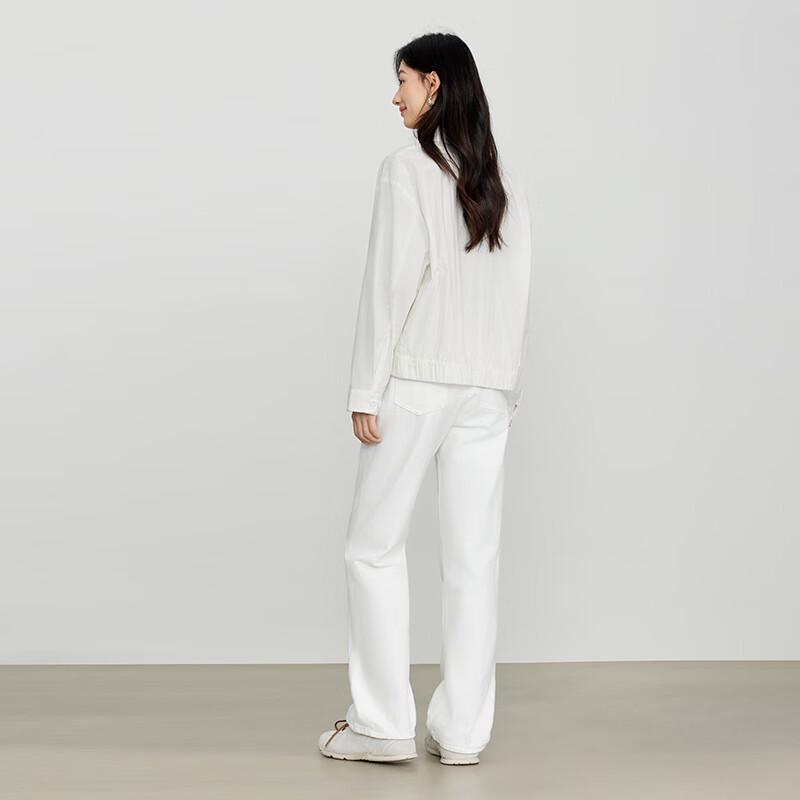 JOY SPEAKER Loose Fit Lapel Collar Cotton Blend Jacket