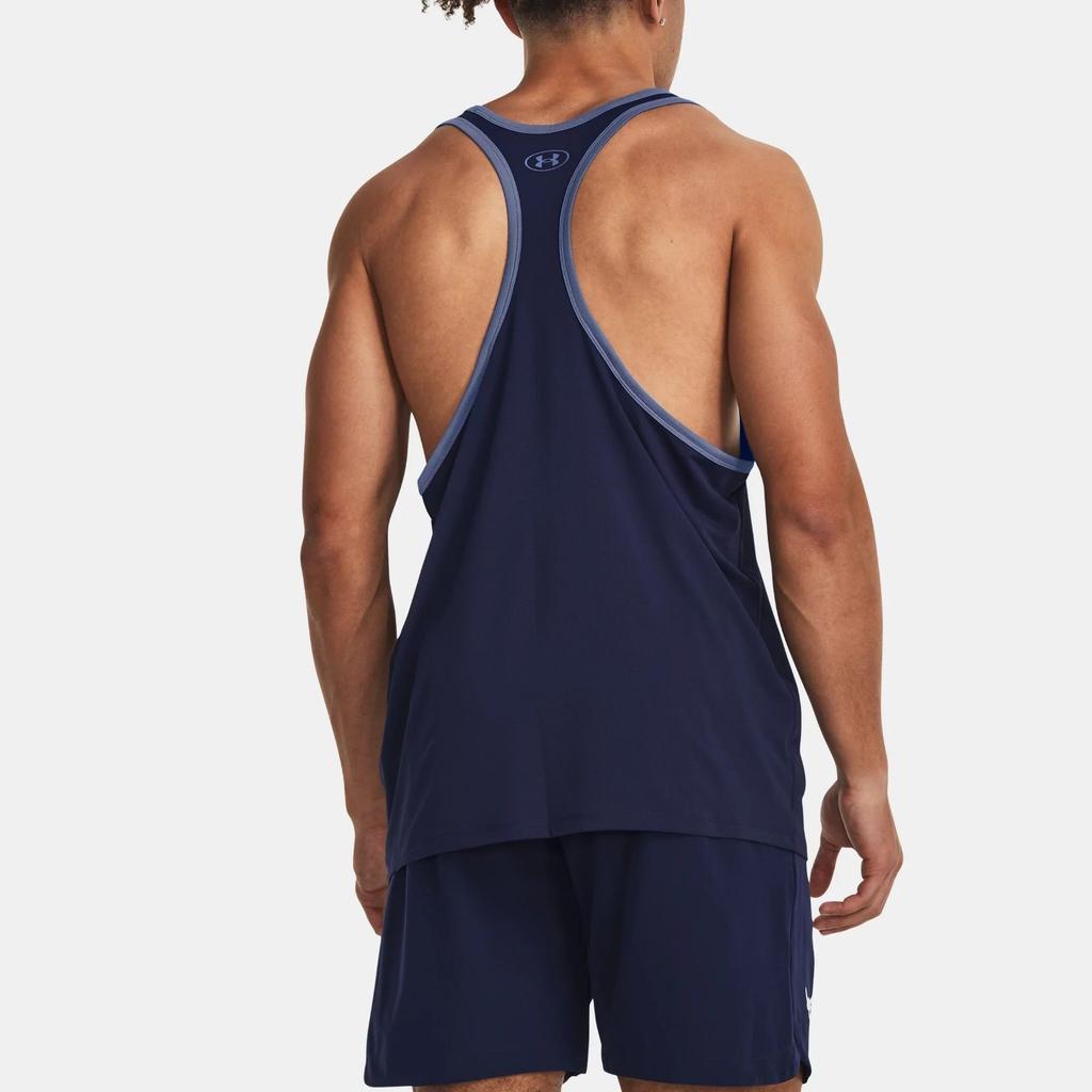 Under Armour Project Tank Tops Men's Blue Crew Neck Moderate Straight Fit Unisex 1380109-410