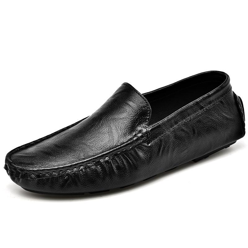 Men s Large Hand-Stitched Leather Driving Loafers 40