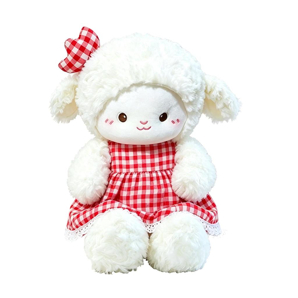 Cherry Sheep Plush Toy: Cute Children's Bedtime Companion and Soothing Doll