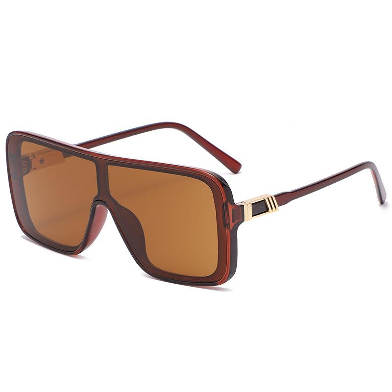 New fashion one-piece square sunglasses, European and American trend large-frame sunglasses, men's and women's street shooting glasses s