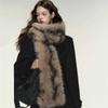 192x20cm Extra Long Faux Fur Scarf Winter Warm Double Sided Thick Plush Wrap Windproof Earmuff Neck Warmer for Women