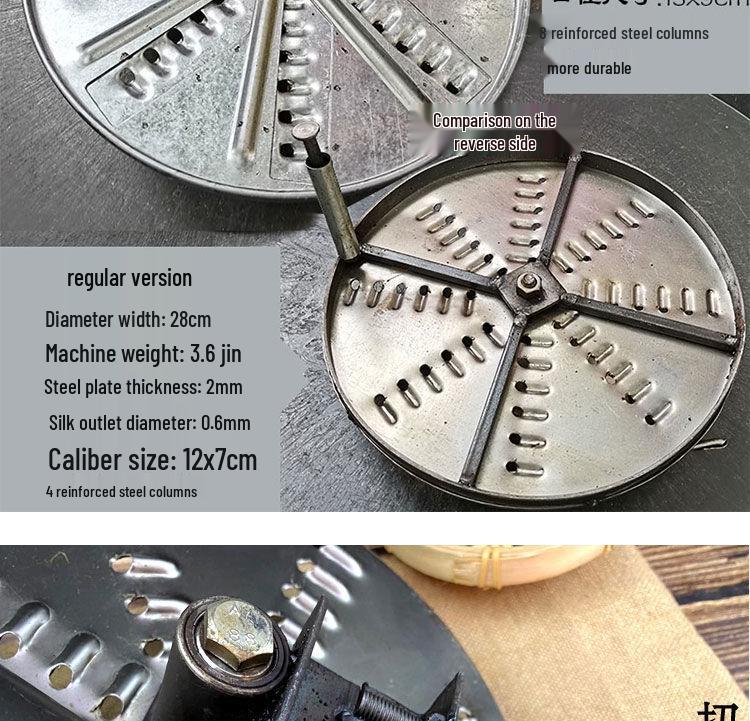 Landwirtschaftlicher Handkurbel-Häcksler: Maniok, Süßkartoffel, Rettich, Kürbis und Kartoffelhackgerät.