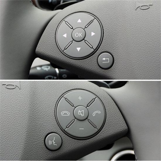 12pcs Grey ABS Car Steering Wheel Control Switch For Benz C E Class W204 W212