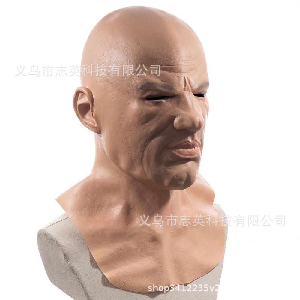 Halloween funny bald guy character mask Beauty Full-Face Mask for Halloween Masquerade Cos Props