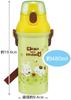 Skater Plastic Water Bottle 480ml One Push Antibacterial Child Friendly Lightweight Antibacterial Treatment Made in Japan Tama Lens PSB5SANAG