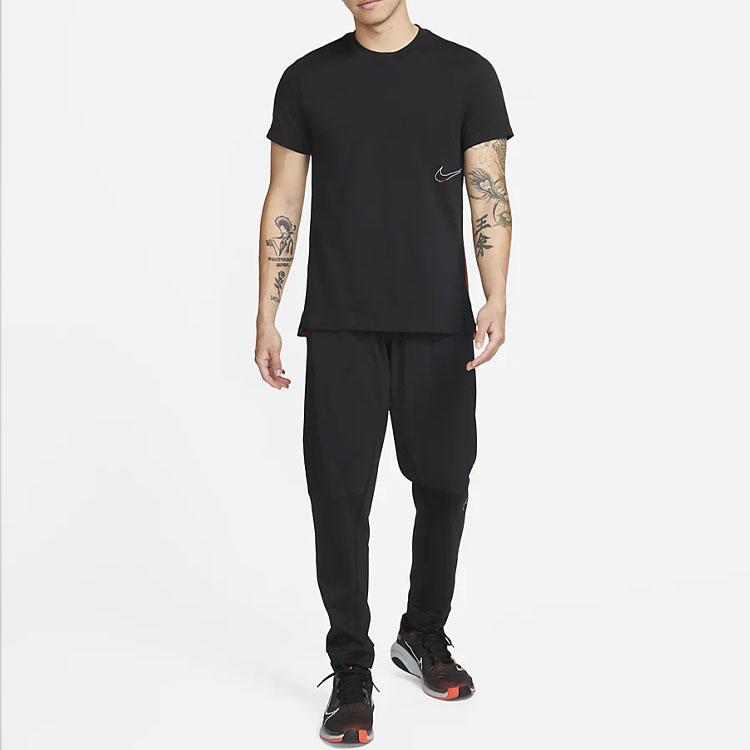 Nike Dri-FIT Logo Training Sports Short-Sleeve Tee Men Tops Black DM6669-010