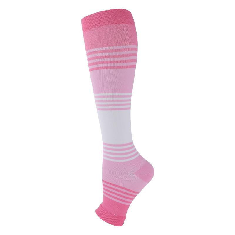 10 Stile Kompressionsstrumpf Beugen Wadenkrampfadern vor Schmerzen Druck Radfahren Professionelle Beinunterstützung Krankenschwester Damen Socken