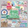 50 Sheets: Inspirational Mental Health Planner & Phone Stickers - Creative, Waterproof, Motivational Words & Doodles