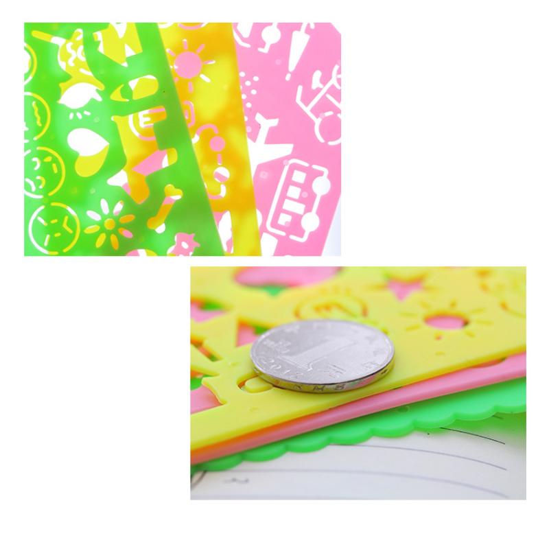 4 Pcs/set Cartoon Children's Sketch Drawing Supplies Ruler Student Stationery School Supplies Drawing Tool Art Drawing Template