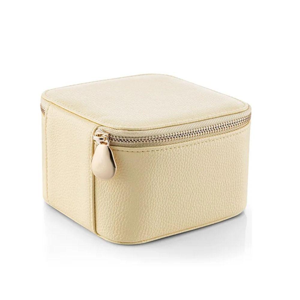 Genuine Leather Jewelry Packing Bag Portable Earrings Storage Case Jewelry Holder Handbag  Travel