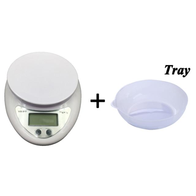 5kg/1g Portable Digital Food Scale LED Electronic Scales Postal Food Balance Measuring Weight Kitchen LED Electronic Food Scales