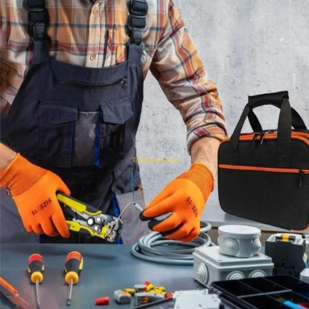 Two Layer Design Electrical Tool Bag Portable Mechanic Tool Bag Tool Storage Bag  Travel Storage