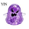 Elastic Squeezing Toy Halloween Ghost Stress Relief Toy, Spooky Glitter Squeeze Soft TPR Fidget Clear Sensory for Focus and Relaxation Slow Rebound