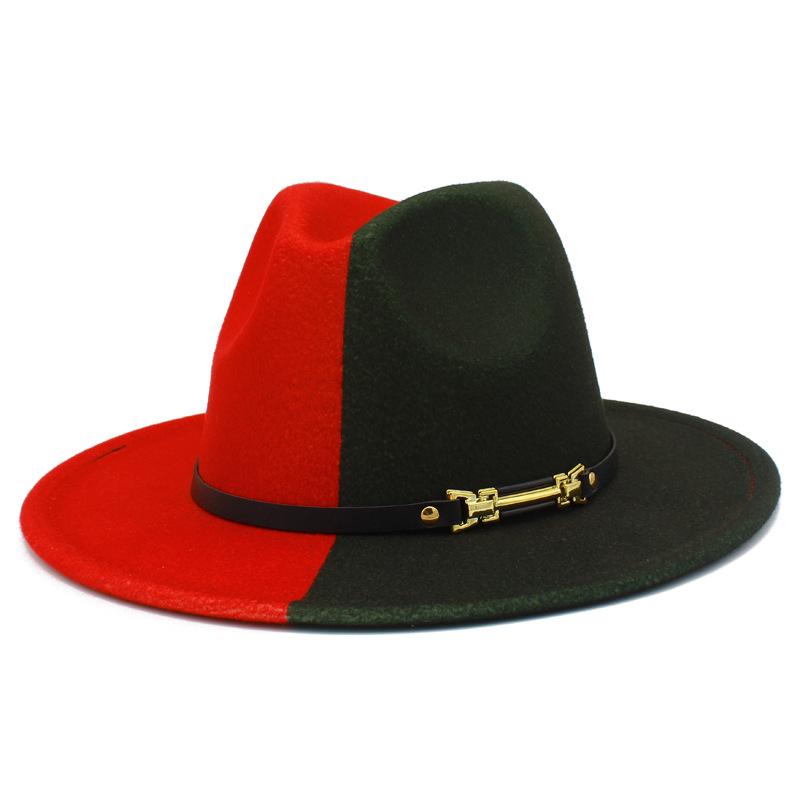 Hot-selling European and American Fashion Yin and Yang Woolen Top Hats, Men's and Women's Trends, Felt Hats, Autumn and Winter British Style Jazz Hats