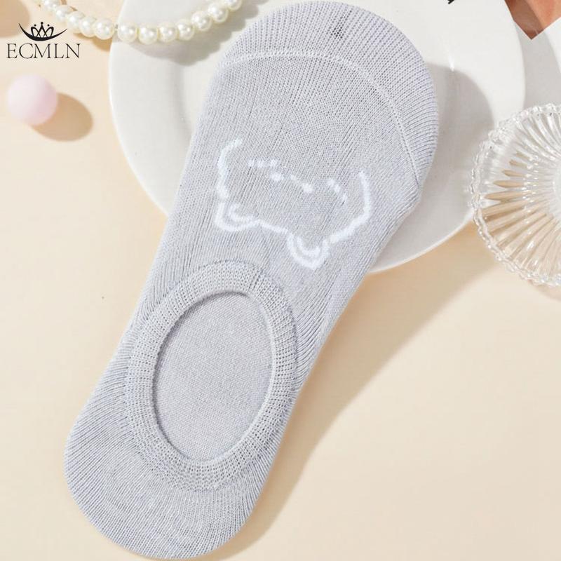 

Дышащие силиконовые нескользящие носки женские хлопковые носки до щиколотки невидимые носки с мелким носком 35-39 серый