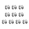 Set of 10 Stainless Steel Pipe Clamps Handrail T Joint Accessories Heavy Duty Stainless Steel T Fittings for Tubing