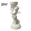 Modern Minimalist Home Accents Retro Angel Candle Holder Cupid Roman Column Stand Vintage Statue Decor Figurine Decorative Candlestick for Wedding,