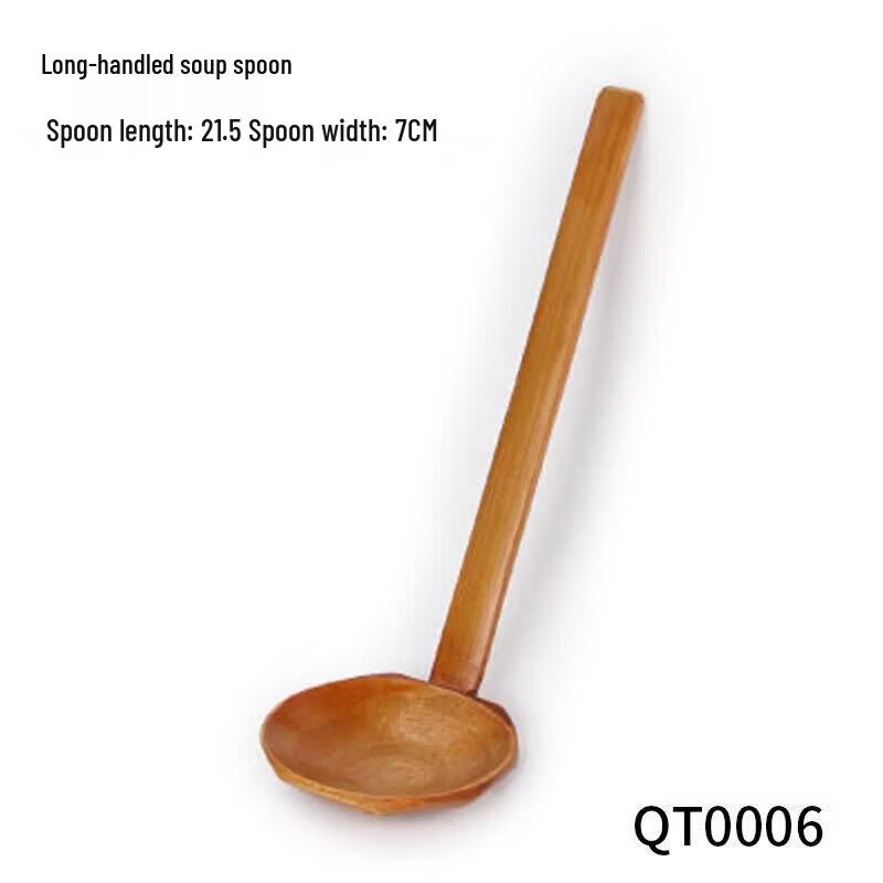 Japanese Style Wooden Long-Handle Soup Ladle