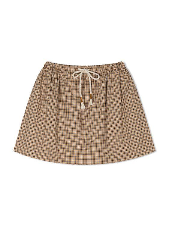 Endieiseutyudio Check String Skirt