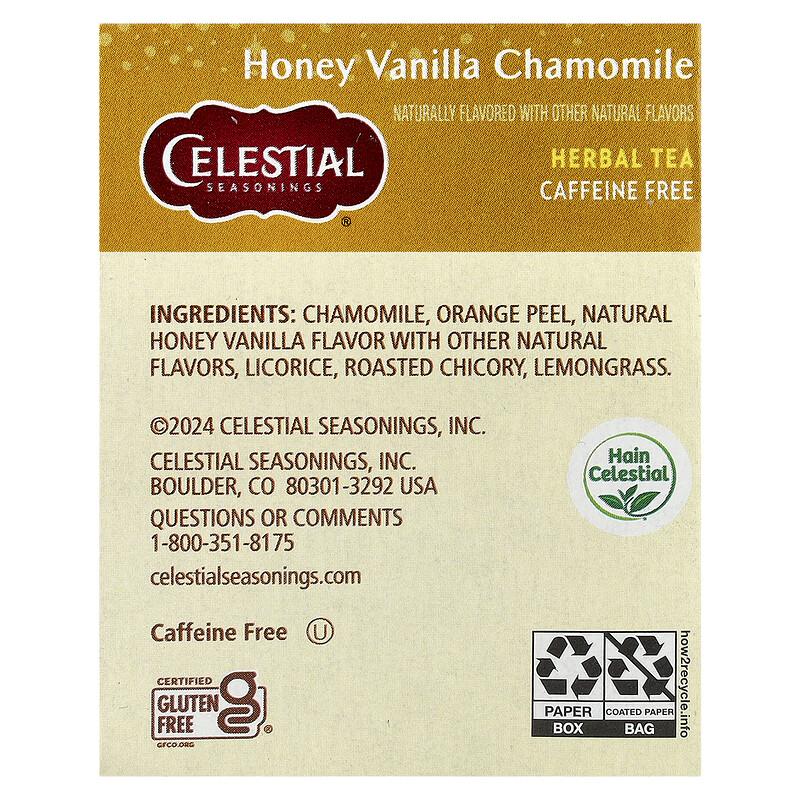 Herbal Tea, Honey Vanilla Chamomile, Caffeine Free, 20 Tea Bags, 1.7 oz (47 g)