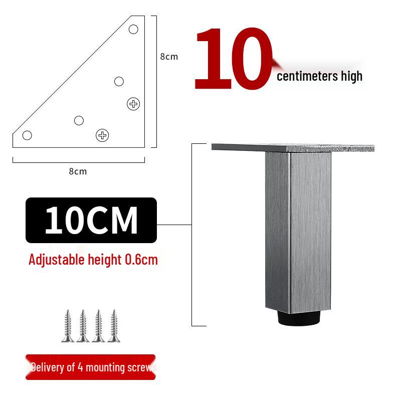 Adjustable Aluminum Alloy Furniture Legs for Cabinets, Sofas, Coffee Tables, TVs, and Beds