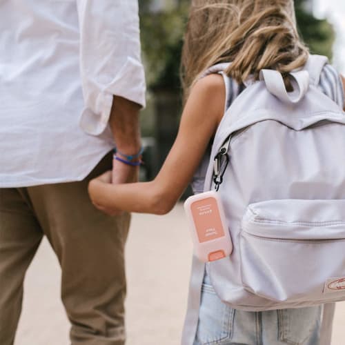 Dedicated holder for HAAN hand cleansing spray/lanyard hanger pocket for Due of Dawn/carabiner neck cord included/portable for travel, commuting, and