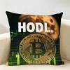Cool Bitcoin Fashion Luxury Cushion Cover Natural Linen Organic Fabric DoubleSided Printing Room Sofa Decor Pillow Case