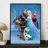 Diamond Painting Frozen Characters Ice and Snow Theme Illustration Cute DIY Rhinestone Mosaic Cross Stitch Kit - Embroidery Gift for Home Decor