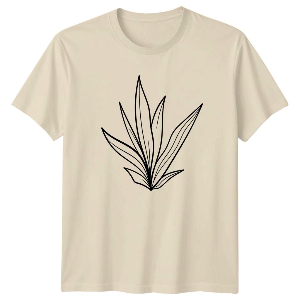 Minimalist Plant Leaf Design TShirt Botanical Nature Birthday Gift