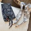 Women's Luxury Paisley Silk Scarf Necklace: High-End 2025 Fashion Neckerchief, Hairband, and Waist Accessory