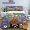 Hey Duggee Custom Name Pattern Bedding,Quilt Set Quilt Cover Pillowcase Home Birthday Gift(1 * duvet cover + 2 * pillowcase, without core)