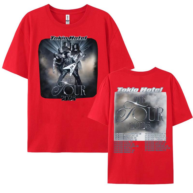 

Rock Band Tokio Hotel Tour 2025 T Shirt for Men Harajuku Hip Hop Streetwear Tee Shirt Unisex Fashion Casual Short Sleeve Tshirt S